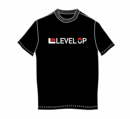 WHITE LVLUP INLINE FRONT TEE